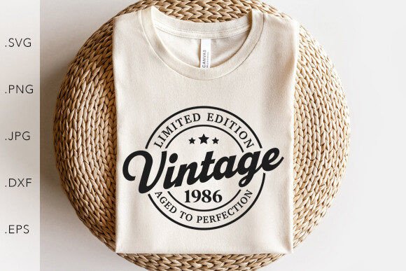 Download Vintage 1986 Aged to Perfection SVG PNG - 1986 Collection