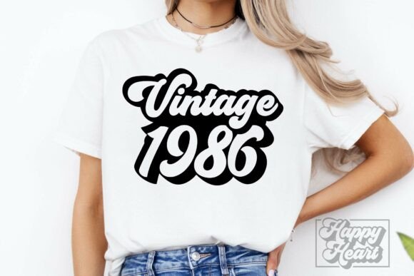 Download Retro Vintage 1986 40th Birthday SVG PNG - Premium Resources