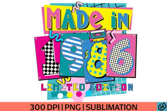 Download Made in 1986 PNG Sublimation - Premium Resources