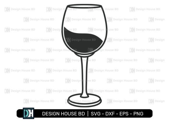 Download Wine Glass Svg, Silhouette, Png, Eps, Dxf - Silhouette Collection